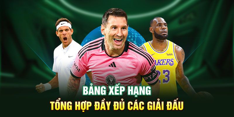 Cập nhật BXH đầy đủ mọi giải đấu trên toàn cầu